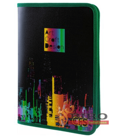 Mapa cu fermoar+2 inele CFS A4 (plastic/color) CF32020